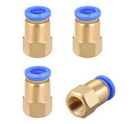 sourcing map 1/8" G Filetage femelle droite 8mm pousser raccord rapides pneumatiques 4pcs