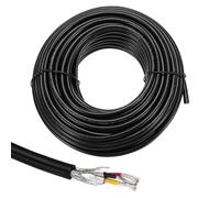 sourcing map 1 câble blindé UL2464 22 AWG 15,24 m 300 V 3 conducteurs en PVC électrique CNC avec blindage double couche pour appareils ménagers, câblage automobile