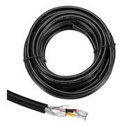 sourcing map 1 câble blindé UL2464 22 AWG 7,6 m 300 V 3 conducteurs en PVC électrique CNC avec blindage double couche pour appareils ménagers, câblage automobile