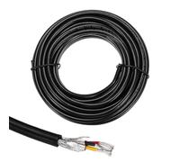 sourcing map 1 câble blindé UL2464 22 AWG 9,14 m 300 V 3 conducteurs en PVC électrique CNC avec blindage double couche pour appareils ménagers, câblage automobile