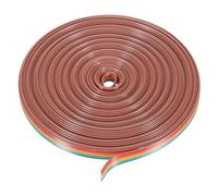 sourcing map 1 câble plat arc-en-ciel à 6 broches de 9,1 m, 1,27 mm, fils de démarrage pour projets électroniques