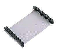 sourcing map 1 câble plat connecteur IDC, 50 broches, pas de 2,54 mm, longueur 10 cm, double connecteur femelle FC vers FC, câble plat pour électronique industrielle, gris