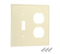 sourcing map 1 couvercle de plaque d'interrupteur, couvercle de prise de courant décoratif en ABS, panneau d'interrupteurs muraux électriques à peindre pour salle de bain, chambre à coucher, bureau