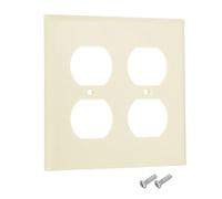 sourcing map 1 couvercle de plaque d'interrupteur, couvercle décoratif en ABS, panneau d'interrupteurs muraux électriques à peindre pour salle de bain, chambre à coucher, bureau, blanc (quad)