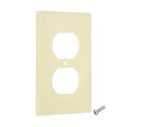 sourcing map 1 couvercle de plaque d'interrupteur, couvercle décoratif en ABS, panneau d'interrupteurs muraux électriques à peindre pour salle de bain, chambre à coucher, bureau, blanc (Duplex)