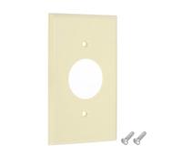 sourcing map 1 couvercle de plaque d'interrupteur, couvercle décoratif en ABS, panneau d'interrupteurs muraux électriques à peindre pour salle de bain, chambre à coucher, bureau, blanc (simple)