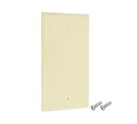 sourcing map 1 couvercle de plaque d'interrupteur, couvercle décoratif en ABS, panneau d'interrupteurs muraux électriques à peindre pour salle de bain, chambre à coucher, bureau, blanc (vierge)