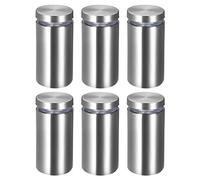 sourcing map 1 Diamètre x 2"(25x52mm) Écartement Vis Paroi Montage Panneau Supports Acrylique Verre Clous 6pcs