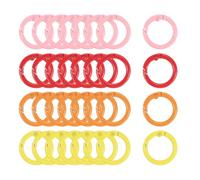 sourcing map 1 ensemble d'anneaux ronds à ressort de 2,4 cm, mousqueton à ressort pour sac à main, porte-clés, sacs, loisirs créatifs, orange et autres 3 couleurs