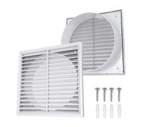 sourcing map 1 ensemble de grille d'aération avec grille d'aération (ouverture de 20,3 cm, 22,9 x 22,9 cm l), grille d'aération murale carrée en plastique ABS pour climatisation centrale AC/salle de