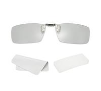 sourcing map 1 ensemble de lunettes 3D polarisées à clipser, cadres de lunettes 3D carrées passives avec étui en verre et chiffon de lunettes pour image MAXimum, films, théâtre, jeux, TV (clip