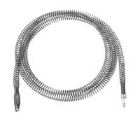 sourcing map 1 extracteur de bouchons de canalisation, 3 m, 16 mm d'épaisseur, câble à ressort avec connecteur de perceuse électrique, serpent de plomberie pour évier de cuisine, baignoire, toilettes