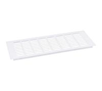 sourcing map 1 grille d'aération rectangulaire à persiennes pour armoire à chaussures, armoire à chaussures, 400 x 150 mm - Maille en alliage d'aluminium (blanc)