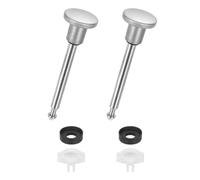 sourcing map 1 kit de réparation de robinet de baignoire, kit de réparation de robinet anti-fuite comprenant 1 tige de valve, 1 joint de tasse, 1 portail, argent brossé