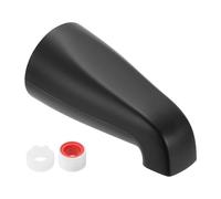 sourcing map 1 lot de bec de baignoire universel en alliage de zinc avec adaptateur réducteur en plastique pour baignoire d'eau de 1,27 cm pour salle de bain et cuisine, noir