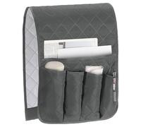 sourcing map 1 organiseur de fauteuil inclinable avec 5 poches pour canapé de chevet, supports de télécommande, magazines, téléphone, livres, lunettes (gris, 88,9 x 33 cm)
