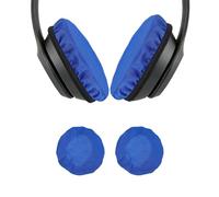 sourcing map 1 paire de coussinets pour écouteurs (8,9 à 10,9 cm) - Tissu universel lavable et extensible pour salle de sport/jeux, s'adapte à la plupart des casques auriculaires, bleu