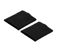 sourcing map 1 paire de poignets élastiques côtelés en coton tricoté avec bande élastique pour couture, noir