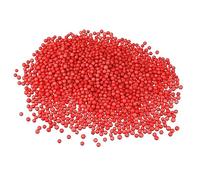 sourcing map 1 Paquet 0.1" Rouge Polystyrène Mousse Perles Boule Rond Mini pour les Arts Bricolage Artisanat Décorations Fête Remplissages Coussin Vase