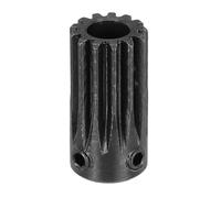 sourcing map 1 pignon de moteur en acier 1 m 13T, engrenages de moteur RC compatibles avec alésage d'arbre de 8 mm pour véhicules télécommandés, camions, pièces de chenille tout-terrain, noir