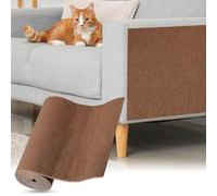 sourcing map 1 rouleau de tapis griffoir autocollant pour chat, protection de canapé contre les griffes de chat pour canapé, mur, porte, anti-coupe, tapis anti-rayures pour chat, marron, 300 x 30 cm