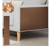 sourcing map 1 rouleau de tapis griffoir autocollant pour chat, protection de canapé contre les griffes de chat pour bricolage, canapé, mur, porte, tapis anti-coupure pour chat, marron (200 x 40 cm)