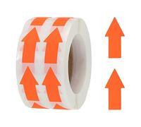 sourcing map 1 Rouleau Flèche Autocollant Étiquettes 0,6 x 1,2 Pouce Adhésif Flèche Forme Signes pour Album, DIY Artisanat, 1000 Compte/Roll Fluorescent Orange Rouge