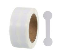 sourcing map 1 Rouleau Tamper Évident Étiquettes 0.43X 1.65 pouce Adhésif Haltère Forme Haut Autocollants pour Café Tasse, Lait Thé Tasses, 500 Compte/Rouleaux Blanc