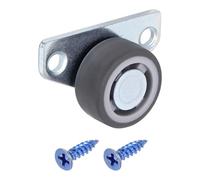 sourcing map 1 roulettes à profil bas, petites roulettes latérales de 2,5 cm, moins de vibrations, de friction, de bruit, pour porte, tiroir, bibliothèque, étagères, meubles, banc (gris)