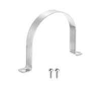 sourcing map 1 sangle de tuyau rigide à deux trous, 108 mm, collier de serrage en acier inoxydable 304, support en U épais, collier de serrage robuste avec vis autotaraudeuses pour fixer le câble de