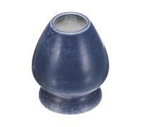 sourcing map 1 support de fouet à thé matcha en céramique de 68 mm - Support traditionnel en bambou - Accessoires pour la maison, la cuisine, la cérémonie de dégustation de thé, bleu foncé