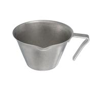 sourcing map 1 tasse à expresso en acier inoxydable avec ouverture en forme de V avec poignée et échelle pour préparer le café, les cocktails, 100 ml (vintage)