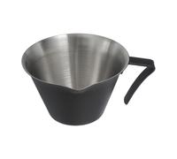 sourcing map 1 tasse à expresso en acier inoxydable avec ouverture en forme de V avec poignée et échelle pour préparer le café, les cocktails, 100 ml (noir)