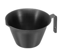 sourcing map 1 tasse à expresso en acier inoxydable avec poignée, ouverture en forme de V, tasse à mesurer avec échelle pour préparer le café, les cocktails, 100 ml (noir)