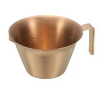 sourcing map 1 tasse à expresso en acier inoxydable avec poignée, ouverture en forme de V, tasse à mesurer avec échelle pour préparer le café, les cocktails, 100 ml (or rose)