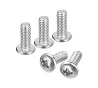 sourcing map #10-32x1/2" Poêle Tête Machine Vis, 304 Inox Acier 18-8 Vis, Phillips Lecteur, Entièrement Fileté, Lumineux Finition, Paquet de 20
