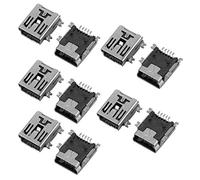 sourcing map Lot de 10 Embouts Soudure Type Mini USB 5P Femelle fiche Jack Prise