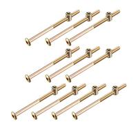 sourcing map 10 Kits M6x100mm Kit boulon écrou pour meubles lit | Vis à six pans creux avec écrous de baril Phillips-Fente