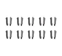 sourcing map 10 Lots Double Ouverture Fermeture Éclair Réparation Loquet Kits, #5 Insérer Goupilles pour Veste Manteaux Deux Voies Séparation Fermeture Éclairs, Métallique Noir