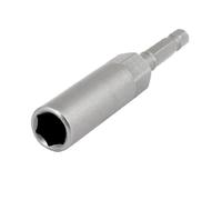 sourcing map 10 mm Douille Visseuse Douille Tournevis, Tige hexagonale de 1/4 de pouce, longueur de 80 mm, Adaptateur Embout pour Vissage Dévissage écrous gris