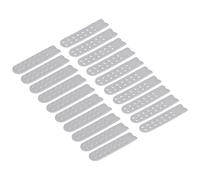 sourcing map 10 Paires Relance Sangle Double Rang 14 Trous Plastique (Gris)