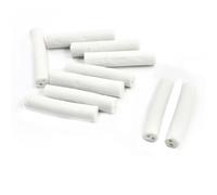 sourcing map 10 pcs 2 trous 25 mm x 5 mm x 1 mm Isolation Céramique Tuyau Tube Blanc