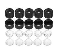 sourcing map 10 pcs 20mm lentille LED 25 degrés avec Support Noir pour Lumiere LED Haute Puissance 1W 3W