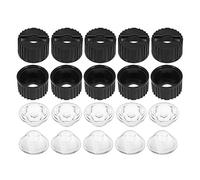 sourcing map 10 pcs 20mm lentille LED 30 degrés avec Support Noir pour Lumiere LED Haute Puissance 1W 3W