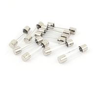 sourcing map 10 Pcs 250V 12A Rapide Fusion Verre Fusibles Action Rapide Tube 6mm x 30mm