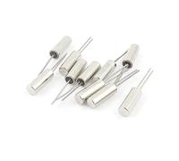 sourcing map 10 pcs 3mmx8mm 32768HZ 32.768KHz forme cylindre Couleur Argenté oscillateurs à quartz