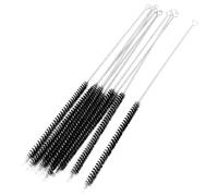 sourcing map 10 pcs 4.5 mm Dia Chimie Tube à essai Bouteille Nylon Brosse de Lavage Noir