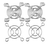 sourcing map 10 Pcs Argent Ton métal DC Ventilateur Gril Protecteur Doigt Garde 40mm pour Computer