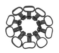 sourcing map 10 Pcs en Caoutchouc Noir Garde-Boue Avant Compteur de Vitesse Support de Guide de Câble pour Moto