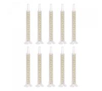 sourcing map 10 Pcs Époxy Tubes Mélangeur statique, 3,27 pouces Plastique Résine Mélange Buse Plat Boucle pour AB Colle Adhésif Pistolet Applicateur 50ml Cartouches, Doré